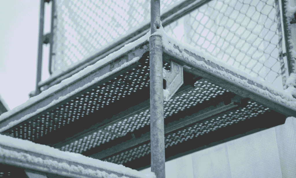 Snow on Scaffolding